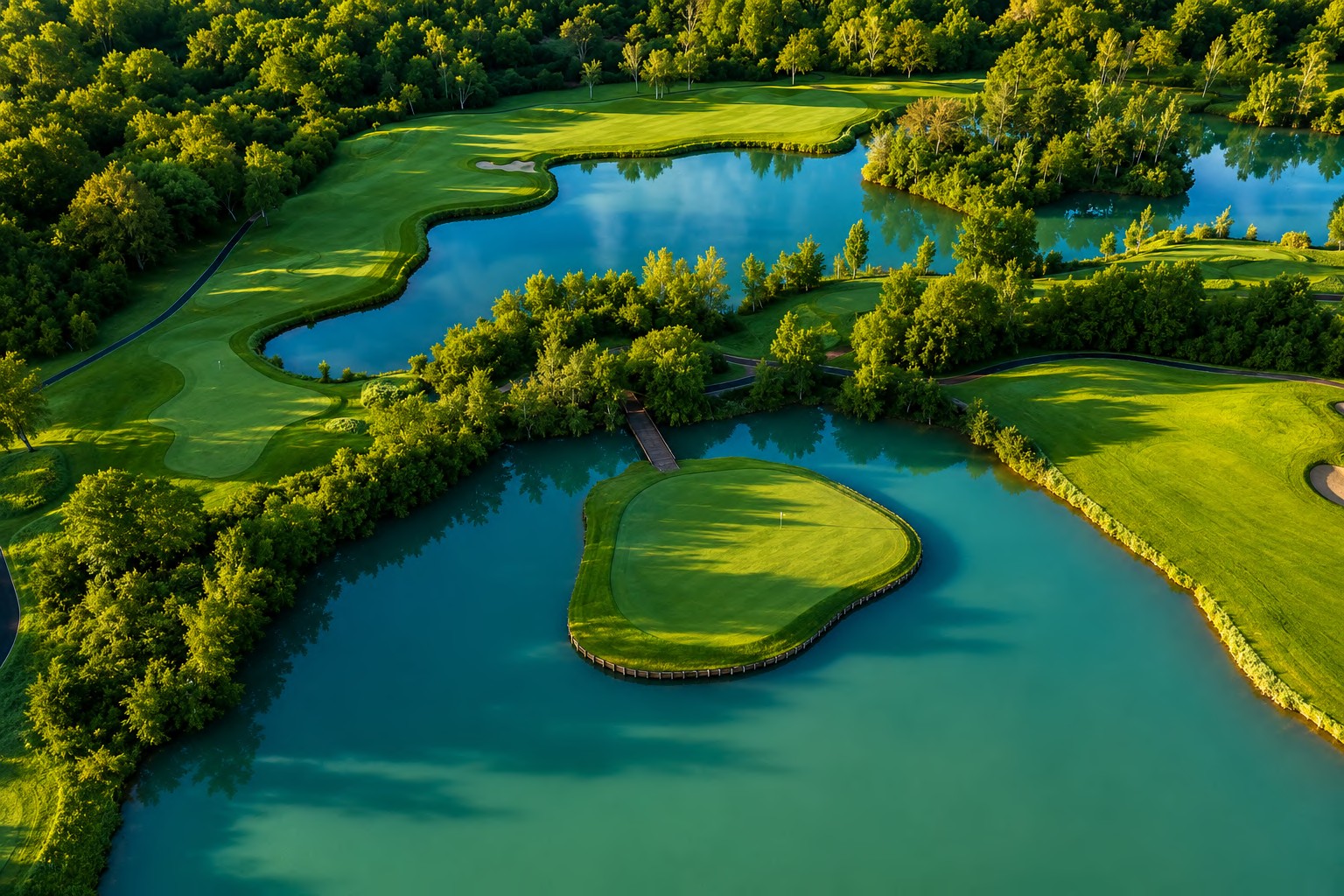 Les Bordes course and water hazards within a wooded estate