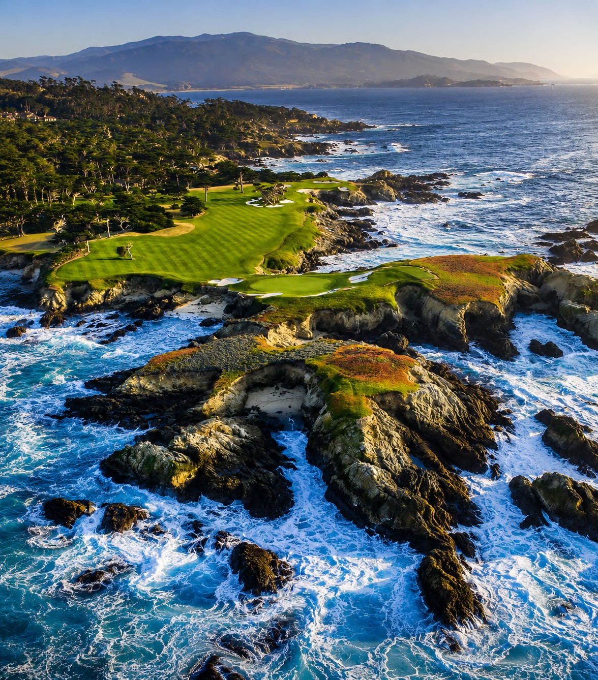 Cypress Point coastal golf holes beside the Pacific